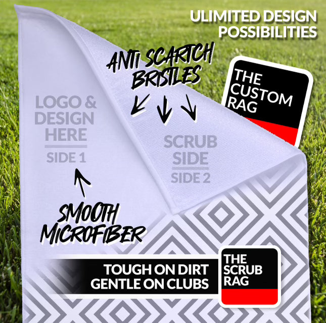 Custom Print Golf Scrubber Rag 15x25